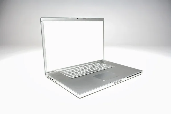 Ноутбук на білому — стокове фото