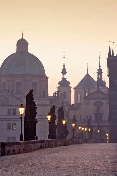 Charles bridge, towers of the old town — Stock Photo, Image