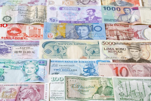 Bankovky z různých zemí — Stock fotografie