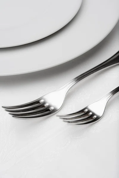 Silverware - closeup of forks — Stock Photo, Image