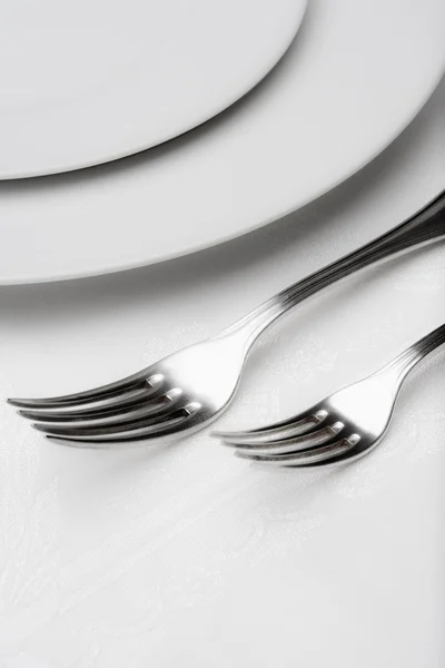 stock image Silverware - closeup of forks