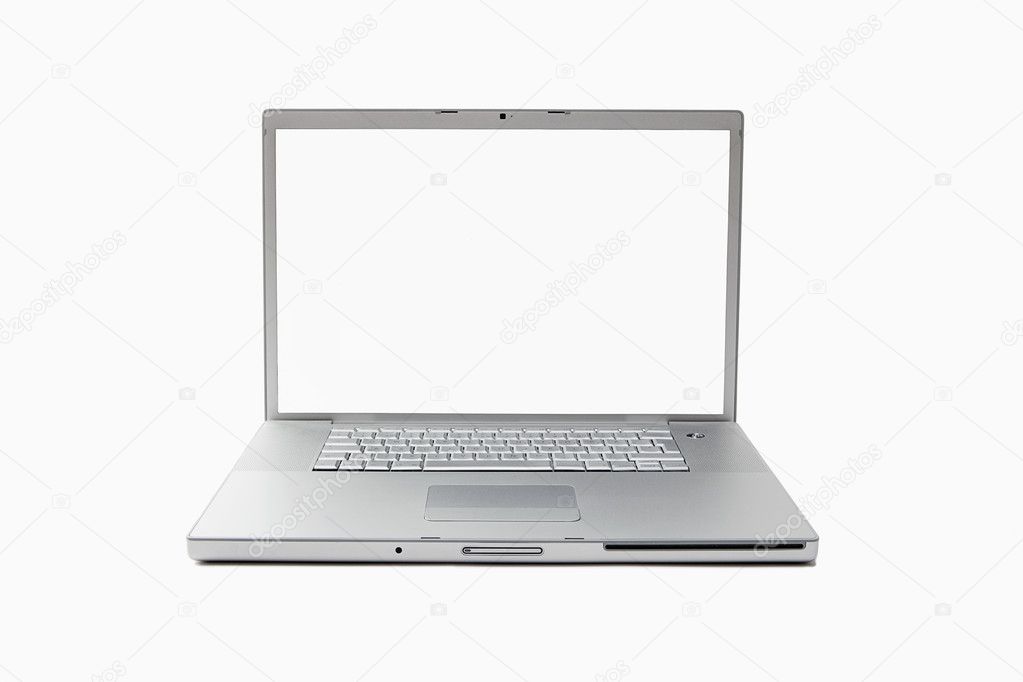 Laptop on white