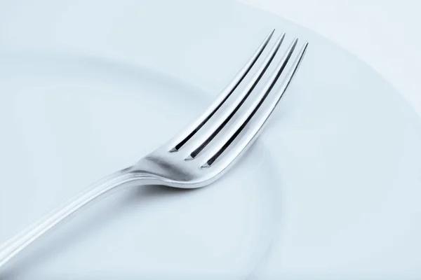 Argenterie - gros plan d'une fourchette — Photo