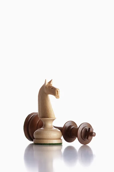 Chess knight and king — Stock Photo, Image