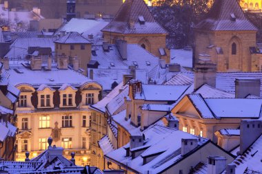 Prague in winter clipart