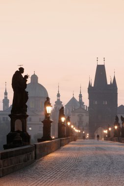 Prague charles bridge clipart