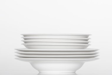 White plates clipart