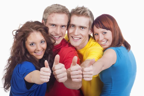 Young showing thumbs up Royalty Free Stock Images