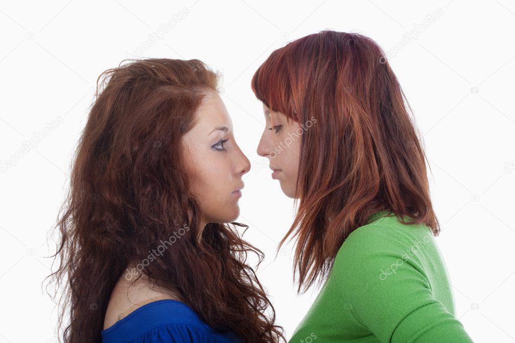 Women facing each other