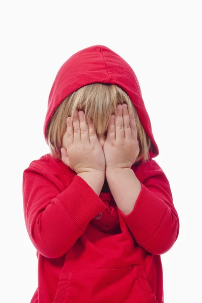 Girl covering her face — Stock Photo, Image