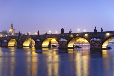 Prague charles bridge clipart