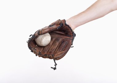Baseball glove and ball clipart