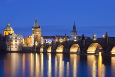 Prague, charles bridge clipart