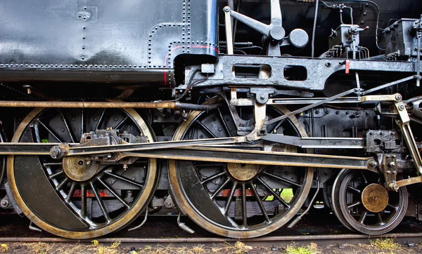 Räder der Dampflokomotive — Stockfoto