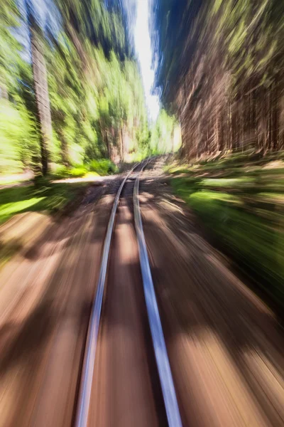 Вузькоколійна залізнична колія — стокове фото