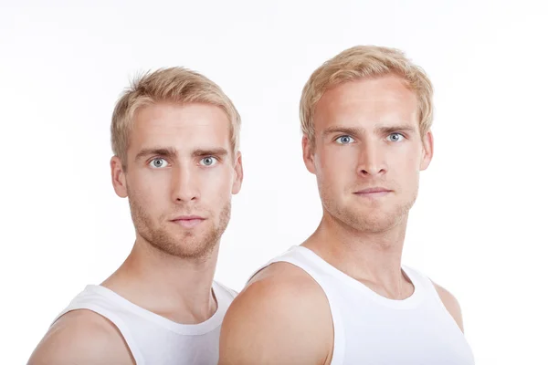 Portrait of twin brothers — Stock Photo, Image