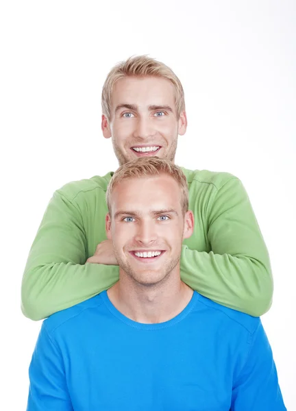 Portrait of twin brothers — Stock Photo, Image
