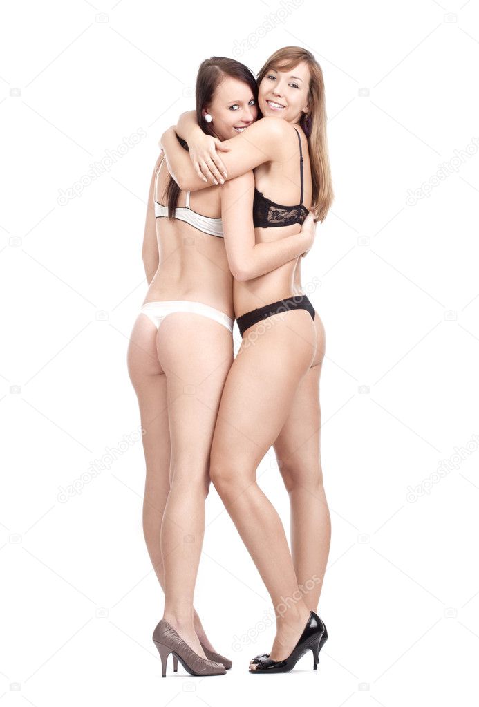 Young women in underwear