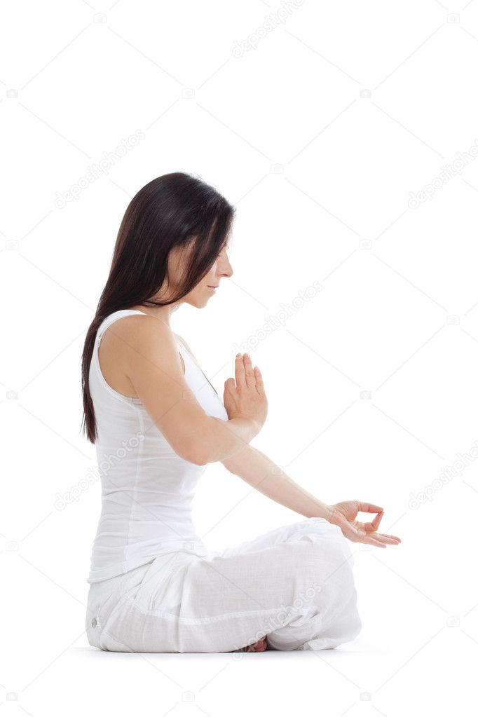 Woman exercising yoga