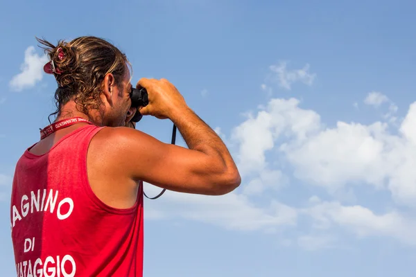 stock image Lifeguard with binoculars