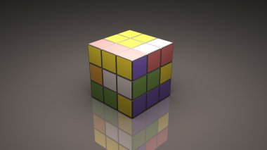 Rubik's cube unsolved clipart