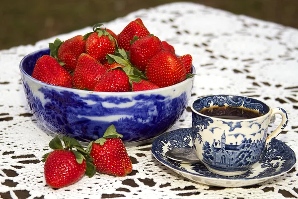 Stock image Antique Flow Blue & Strawberries