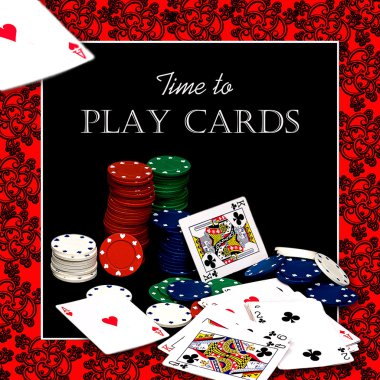 Time to Play Cards - Photo/Graphic clipart