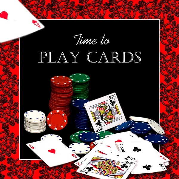 Zeit zum Kartenspielen - Foto / Grafik — Stockfoto