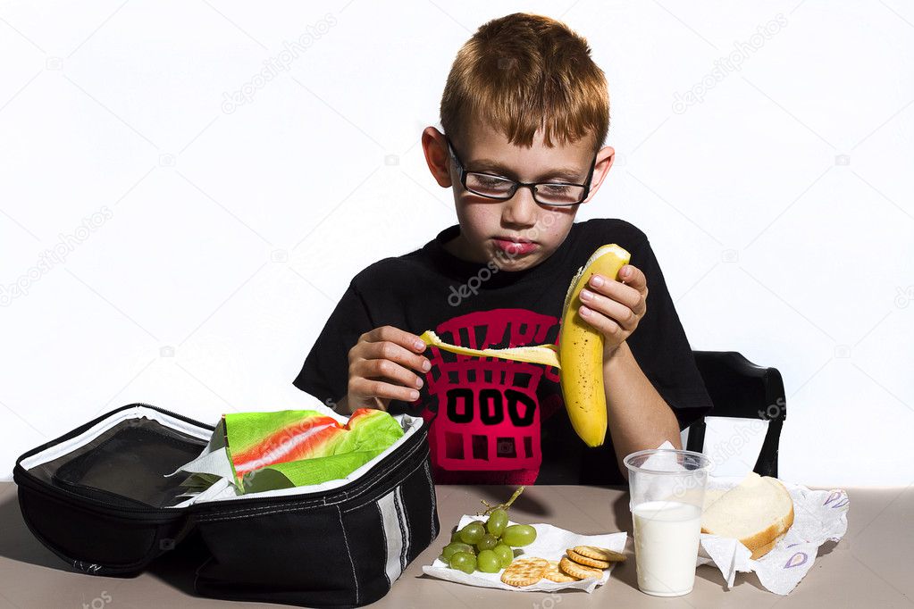 Boy Eating Lunch