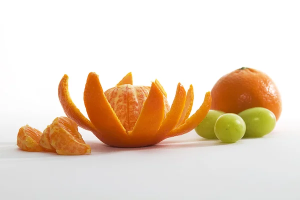Peeled Orange & Fruit — Stock Photo, Image