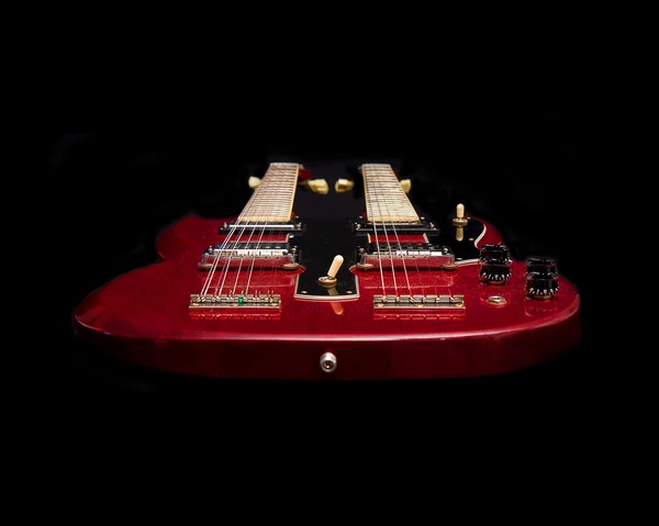 Dvoulůžkový krk kytara — Stock fotografie