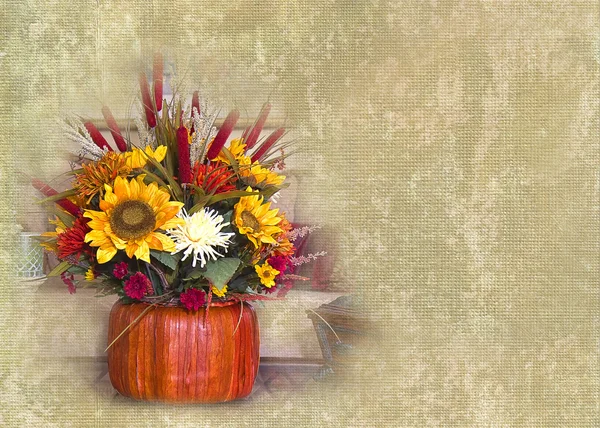 Осенняя и осенняя цветочная композиция — стоковое фото