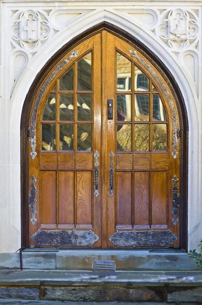 stock image Impressive Wood Entrance Door