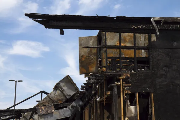 Burnt Building Closeup — Stock Photo, Image