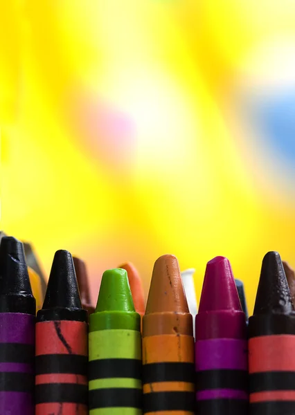 Upright Background with Crayons — Stock Photo, Image