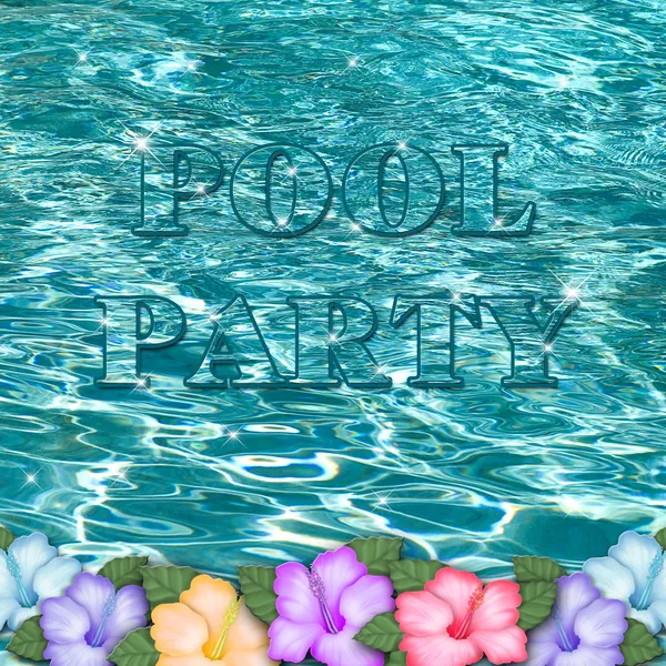 Pool Party Ilustración — Foto de Stock