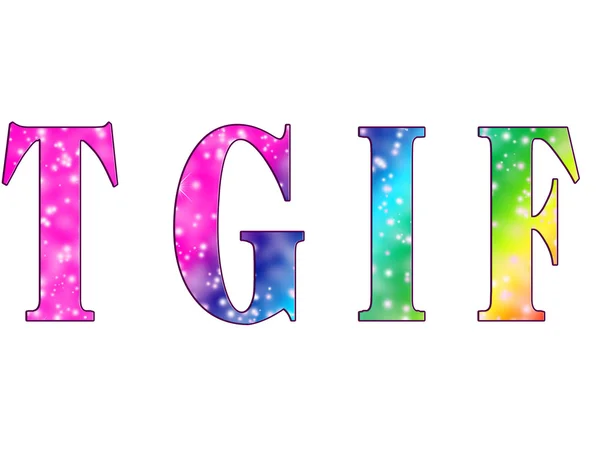 TGIF - Thank Goodness Its Friday - Illustration — Stock Photo, Image