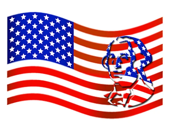 ESTADOS UNIDOS GEORGE WASHINGTON FLAG GRAFICA — Foto de Stock