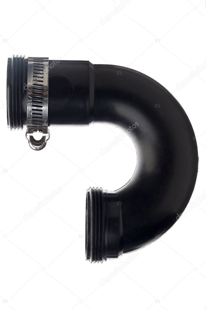 Black plumbing pipe for a drain