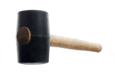 Close up of sledge hammer on white clipart