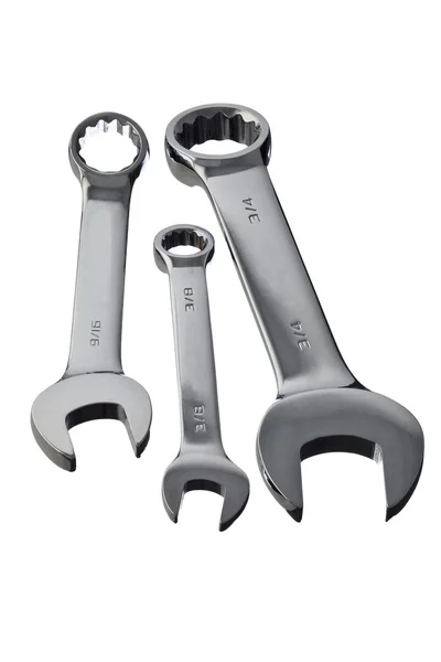 Three metal spanner — Stock Photo, Image