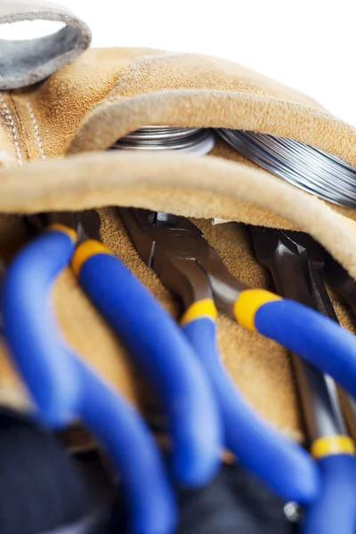 Tools on a carpenters belt — Stock Photo, Image