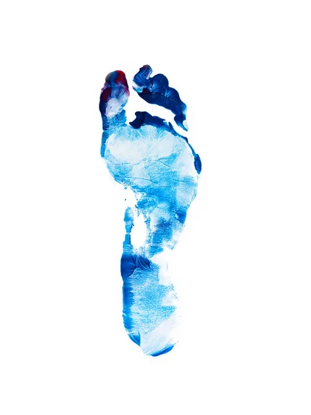 Blauer Fußabdruck — Stockfoto
