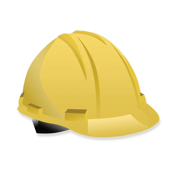 Ilustração de capacete amarelo isolado sobre fundo branco — Fotografia de Stock