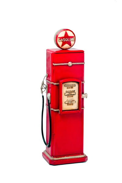 Pompa paliwa czerwony na białym tle — Zdjęcie stockowe