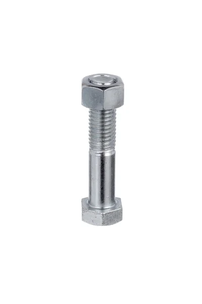 Nut on top of bolt — Stock Photo, Image