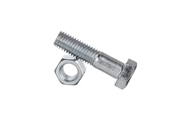 Bolt on top of nut — Stock Photo, Image