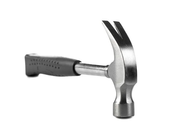 Stahlhammer mit schwarzem Griff — Stockfoto