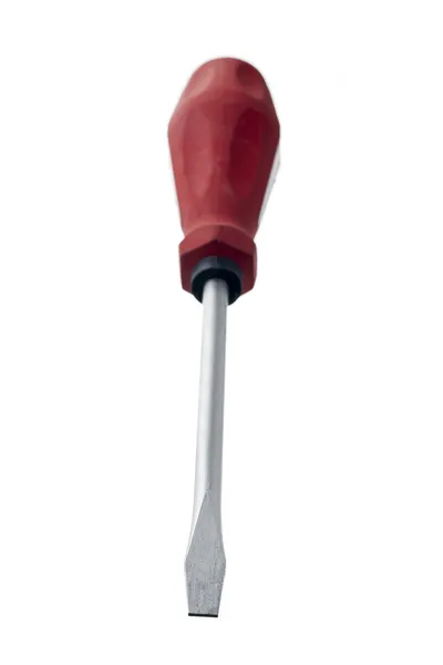Chave de fenda metálica vermelha — Fotografia de Stock