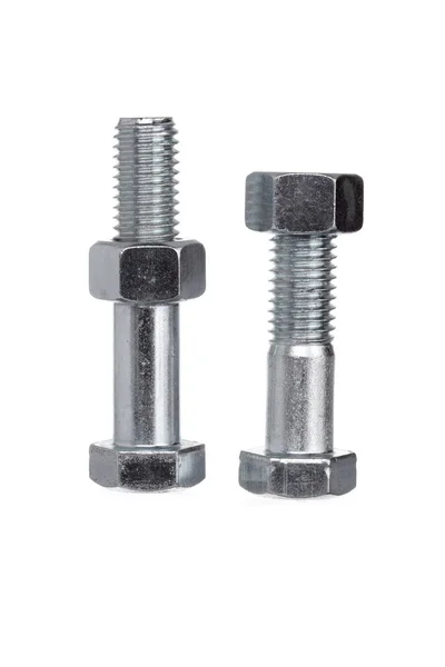 Two bolts and two nuts — Stock Photo, Image